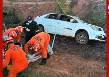 Mãe capota carro ao levar filhos para creche na MT-242