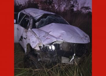 Caminhonete sai da pista, capota e deixa um morto na BR-070 em MT